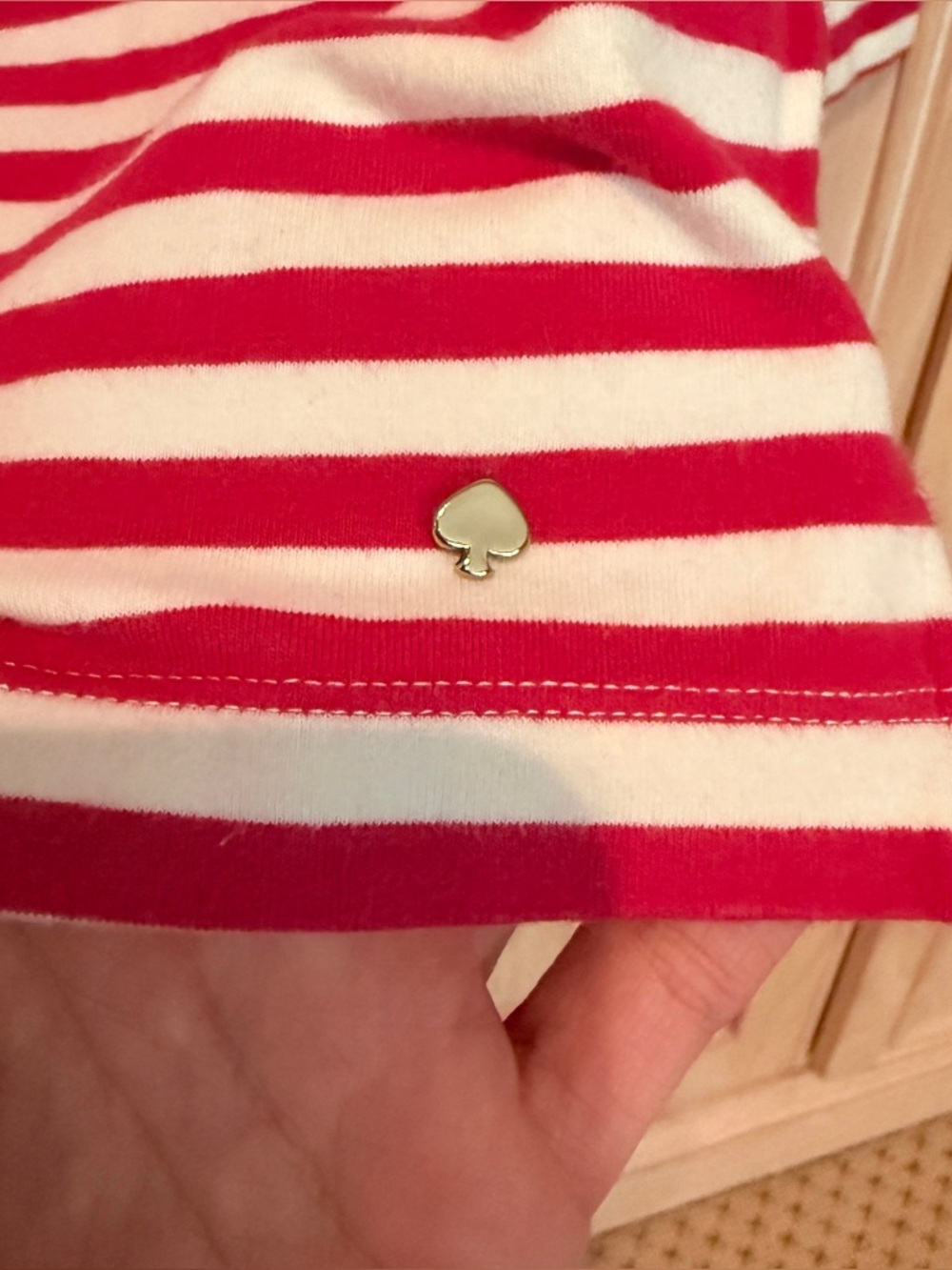 EUC Kate Spade Boat Neck Striped Bow Top - Picture 5 of 8
